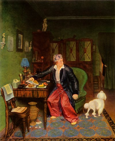 An Aristocrat Takes Breakfast, or Silk on His Stomach and Nothing Inside by Pavel Andreevich Fedotov