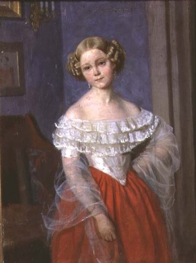 Portrait of Olga Ivanovna Demonkala (1840-c.1927) 1851 by Pavel Andreevich Fedotov