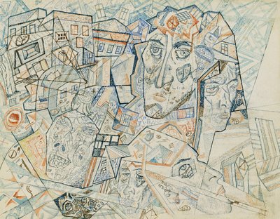 Faces in the City, c.1925 by Pawel Nikolajewitsch Filonow