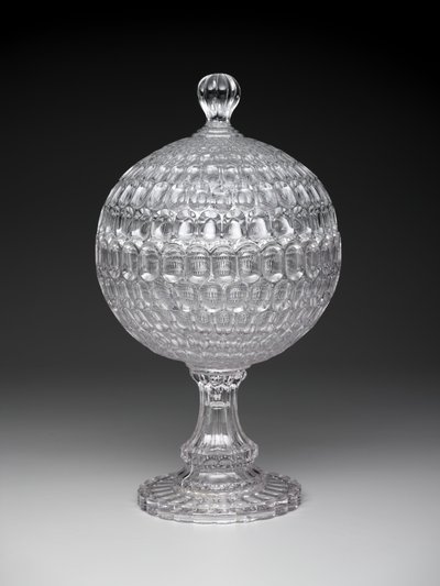 "Argus" Covered Compote, c.1855-75 by Pears and Co. Pittsburgh Bakewell