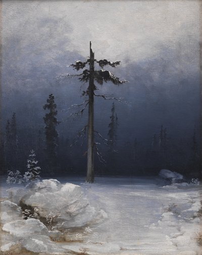 Tree in a Wintry Forest by Peder Balke