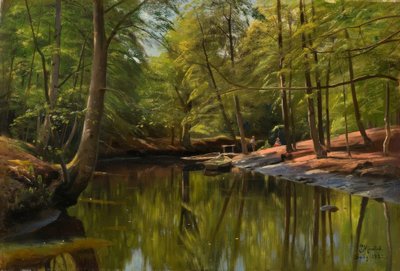Summer Day by the Forest Stream by Peder Monsted