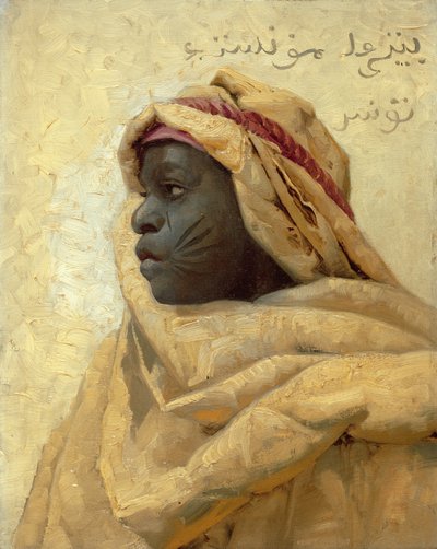 Portrait of a Nubian by Peder Monsted