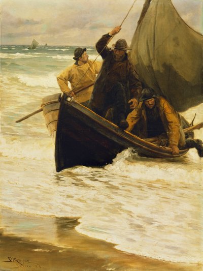 Fisherman Returning Home, Skagen by Peder Severin Krøyer