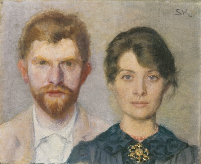 Double Portrait of Marie and P.S. Krøyer by Peder Severin Krøyer