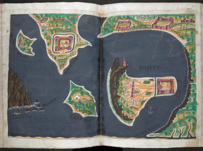 Plan of Hormuz, from the Portuguese manuscript, the Livro do Estado da India Oriental of Pedro Barreto de Resende by Pedro Barretto de Resende