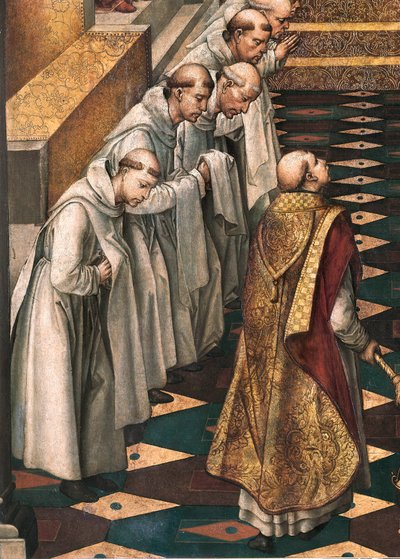Apparition of the Virgin to the Community of Dominican Monks (Detail) by Pedro Berruguete