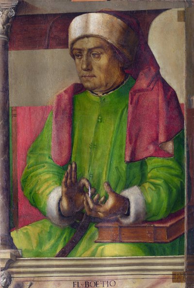 Boethius by Pedro Berruguete (1450-1503) by Pedro Berruguete