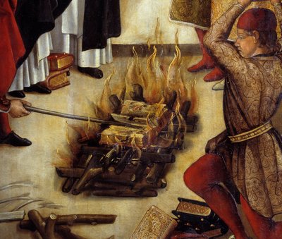 Saint Dominic and the Albigensians (Detail) by Pedro Berruguete