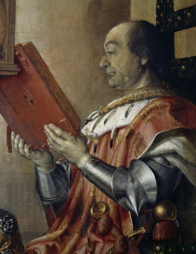 Portrait of Federico da Montefeltro with His Son Guidobaldo da Montefeltro by Pedro Berruguete
