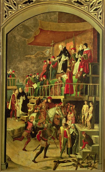 St. Dominic Presiding over the Burning of Heretics by Pedro Berruguete