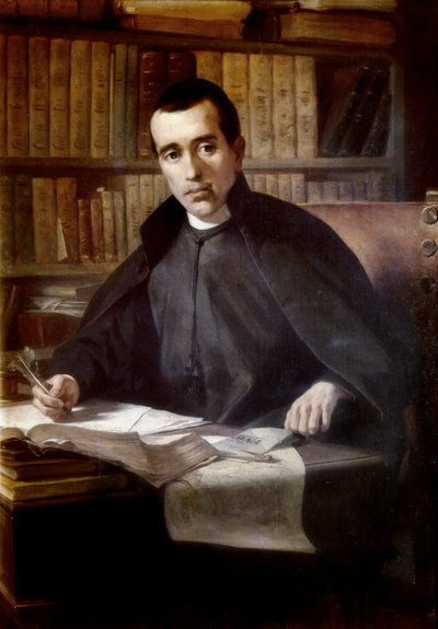 Portrait of Spanish Philosopher and Priest Jacques Balmes i Urpia, Late 19th Century by Pedro Borrell y del Caso