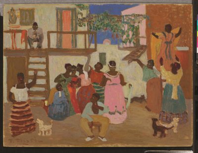 Preparando el candombe (Decoration), c. 1935 by Pedro Figari