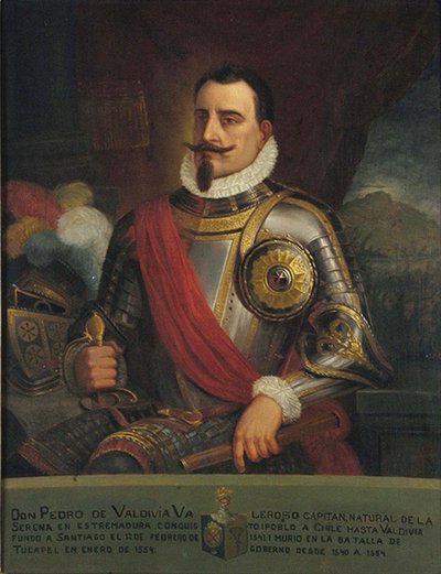 Portrait of Pedro de Valdivia by Pedro León Carmona