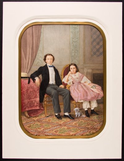 Antonio and Amelia del Valle y Serrano as children by Pedro Martínez de Hebert