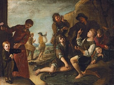 Boys Playing Dice by Pedro Nunez de Villavicenzio
