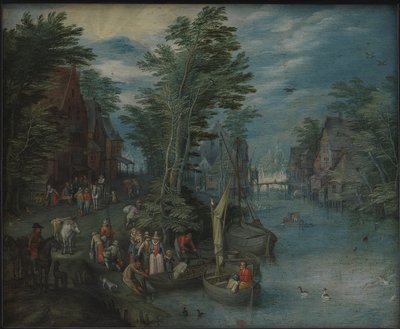 Village at a River by Peeter Gijsels