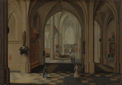 Interior of an Imaginary Gothic Church, Looking East by Peeter Neeffs (I)