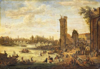 A View of Paris Looking Toward the Ile de la Cite and the Pont Neuf by Peeter or Pieter Bout