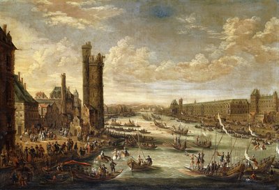 A View of Paris looking toward the Louvre and the Tour de Nesle by Peeter or Pieter Bout