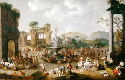 A Market in Italy by Peeter van Bredael