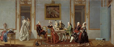 Gustavian Style Interior with Card-Players by Pehr Hilleström