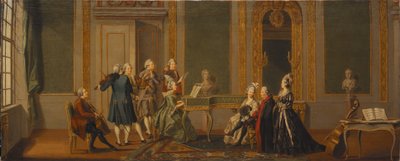 Gustavian Style Interior with a Musical Party by Pehr Hilleström
