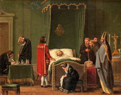 Sten Sture by the Deathbed of King Charles VIII of Sweden by Pehr Hilleström