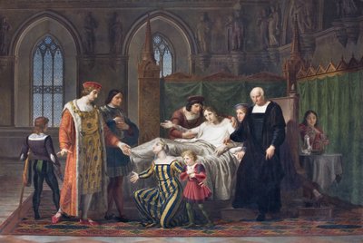 Charles VIII visiting Gian Galeazzo Sforza in Pavia Castle by Pelagio Palagi