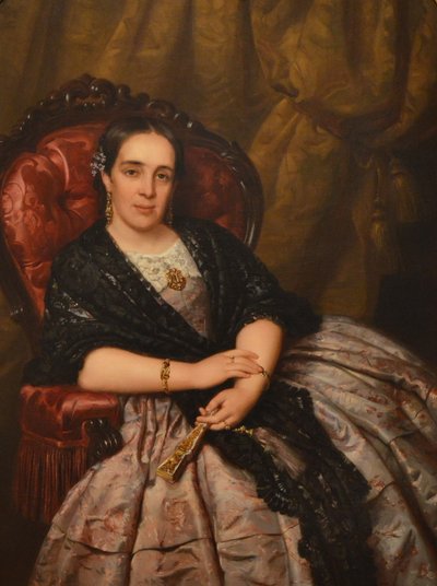 Portrait of Ana García Izcalbalceta, wife of the architect of the Hidalga by Pelegrí Clavé