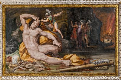 Ulysses blinding Polyphemus (detail) by Pellegrino Tibaldi