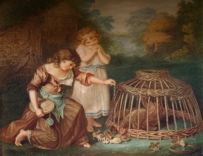 Feeding Chickens, c1788 by Peltro William Tomkins