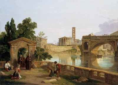 The Tiber with the Temple of Vesta by Penry Williams