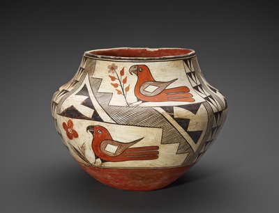 Jar (Olla) with Parrots by People Acoma