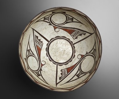 Dough Bowl with Geometric Designs by People Zuni