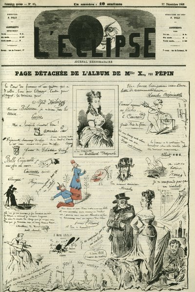 Detached page of Mademoiselle X. Cover in 