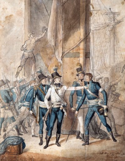 Prince Charles XIII of Sweden at the Battle of Hogland on 17 July 1788 by Per Krafft the Younger by Per  Krafft