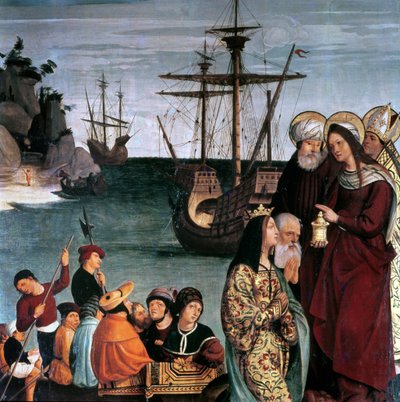 Mary Magdalene Boarding a Ship (altarpiece of Saint Magdalen) by Pera Matas