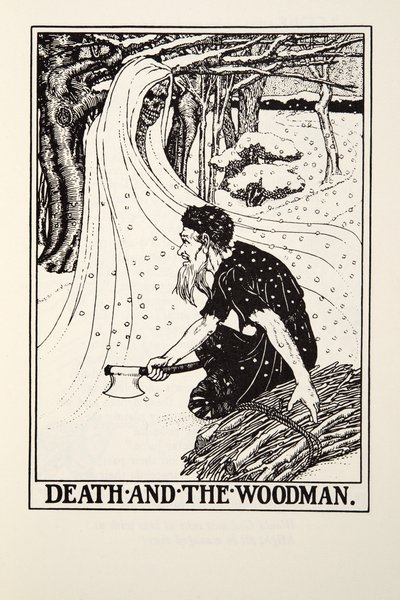 Death and the Woodman, from Fontaine Fables, pub. 1905 by Percy J. Billingshurst