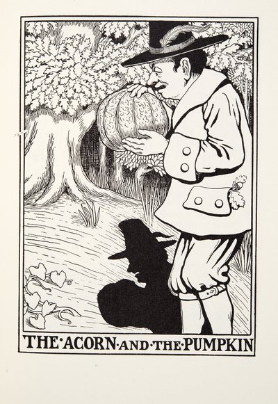 The Acorn and the Pumpkin, from Fontaine Fables, pub. 1905 by Percy J. Billingshurst