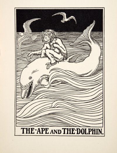 The Ape and the Dolphin, from A Hundred Fables of Aesop by Percy J. Billingshurst