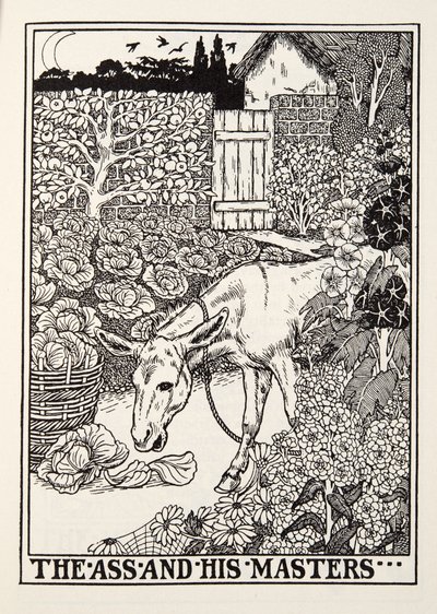 The Ass and his Masters, from Fontaine Fables by Percy J. Billingshurst