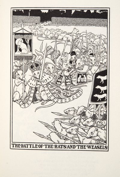 The Battle of the Rats and the Weasels, from Fontaine Fables, pub. 1905 by Percy J. Billingshurst