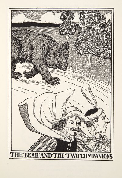 The Bear and the Two Companions, from Fontaine Fables, pub. 1905 by Percy J. Billingshurst
