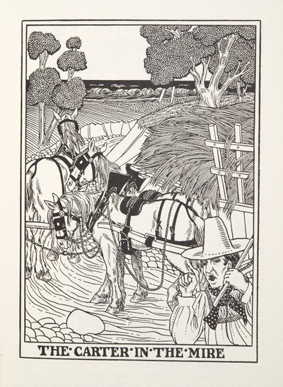 The Carter in the Mire, from Fontaine Fables, pub. 1905 by Percy J. Billingshurst