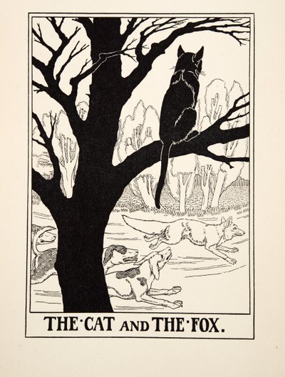 The Cat and the Fox, from A Hundred Fables of Aesop, pub. 1903 by Percy J. Billingshurst
