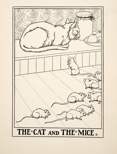 The Cat and the Mice, from A Hundred Fables of Aesop, pub.1903 by Percy J. Billingshurst