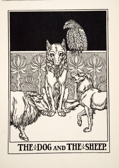 The Dog and the Sheep, from A Hundred Fables of Aesop by Percy J. Billingshurst