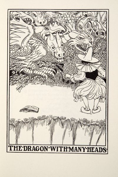 The Dragon with Many Heads, from Fontaine Fables, pub. 1905 by Percy J. Billingshurst