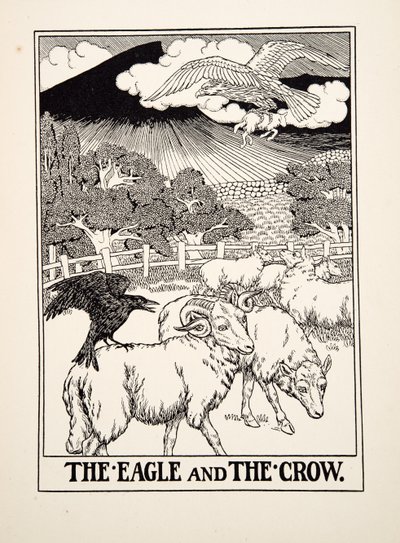 The Eagle and the Crow, from A Hundred Fables of Aesop by Percy J. Billingshurst